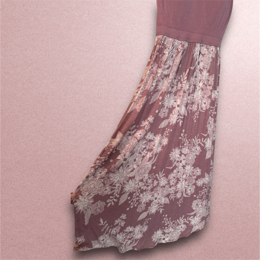 Gilligan & O'Malley Plum Floral Maxi Dress - Picture 2 of 5